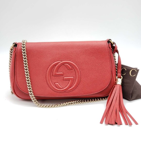 100% Authentic Gucci Soho on Chain Crossbody Shoulder Bag